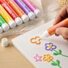 Set de Marcadores de Pintura 3D Hinchable, 12 Colores Marcadores de Pintura Expandible para Tela para Camisetas Suministros de Bricolaje para Niños