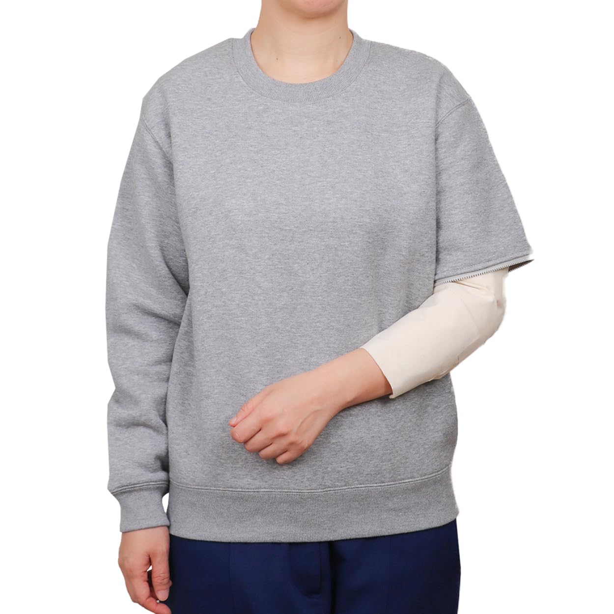 

KIRARERU Warm Sweatshirt for Fractures Specialized Clothing for Broken Broken and Broken Collarbones Left-Sided (Unisex) - Arms, Shoulders, (Gray, XL) серый