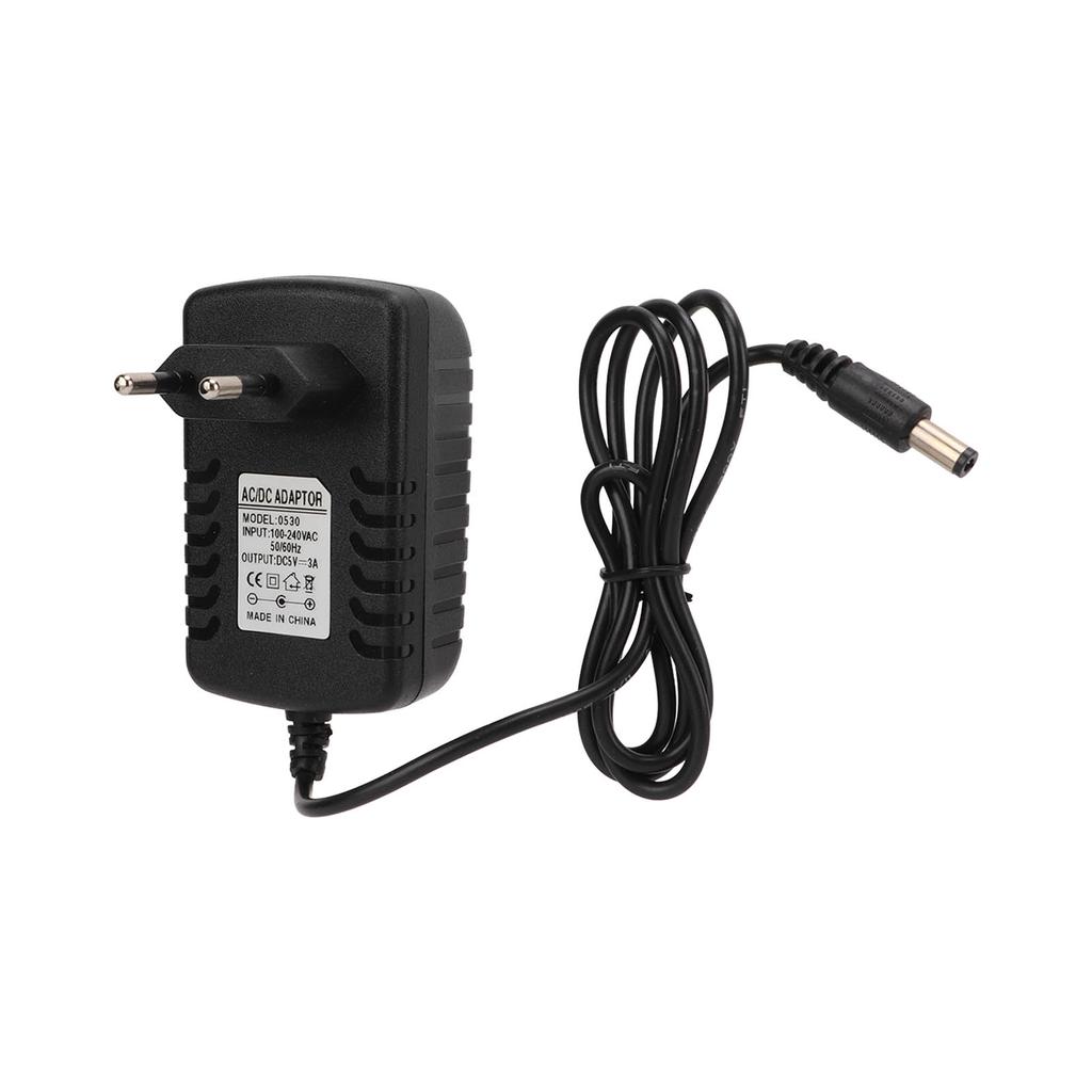 Power Adapter 5V 3A Portable Lightweight Low Loss Inner Positive Outer Negative DC 5V Charger