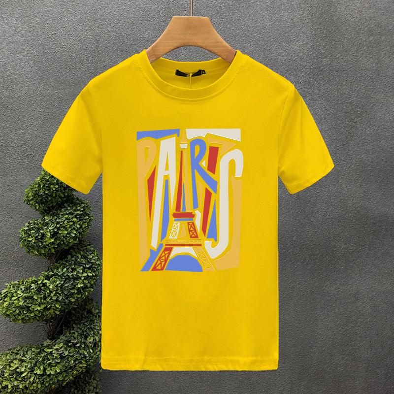 2025 2yk Luxury Brand Design For Men's T-shirt Cotton High Quality Paris Printing Summer Tees Brand Tops Unisex Oversized S-7XL