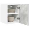 Wall Mounted Cabinet with Door 2 pcs Concrete Grey and White 30 x 31 x 40 cm