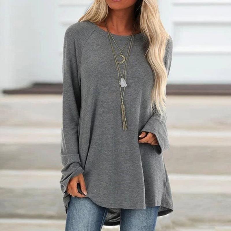 Tops De Mujer Camiseta De Manga Larga Con Cuello En V Estamp Tops De Mujer Camiseta De Manga Larga Con Cuello En V Estamp