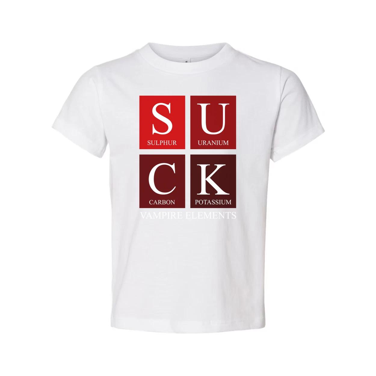 

Vampire Elements S U C K Graphic Tee For Science Lovers Unisex Short Sleeve Shir S
