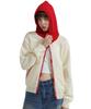 AVIREX SWEAT LOOK KNIT HOODIE Women's F Size 033 off white 783-6131602