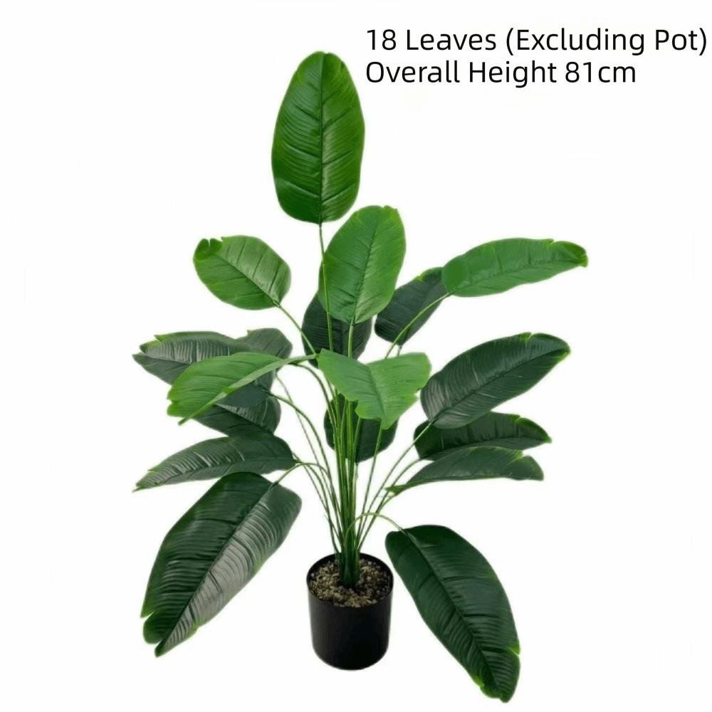 Material Plástico Plantas Artificiais Tamanho Grande Plantas Falsas Folha de Bananeira Artificial Decoração de Festa