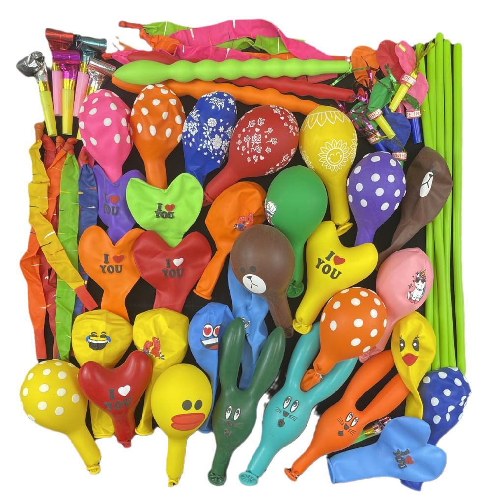 50 ks Smíšená sada balónků na párty - Odolná guma, Ideální pro slavnostní setkání a balónkové potřeby Sada balónkové dekorace