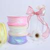 4cm Colorful Fishtail Yarn DIY Iridescent Ribbon for Gift Box Packaging and Flower Decoration