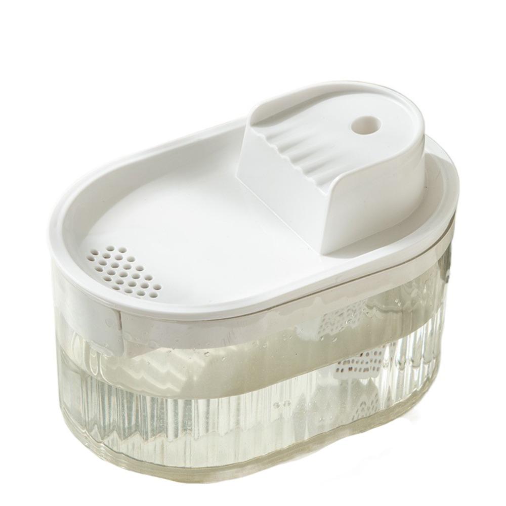 

Прозрачный фонтан для воды для домашних животных 1,5 л Миска для питья для домашних животных Прочный автоматический диспенсер для воды для кошек Собака белый