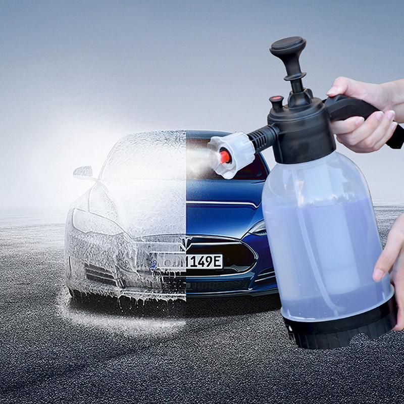 2L Hand Pump Foam Sprayer Pneumatic Washer High Pressure Foam Car Wash Spray Bottle Car Window Cleaning Tool