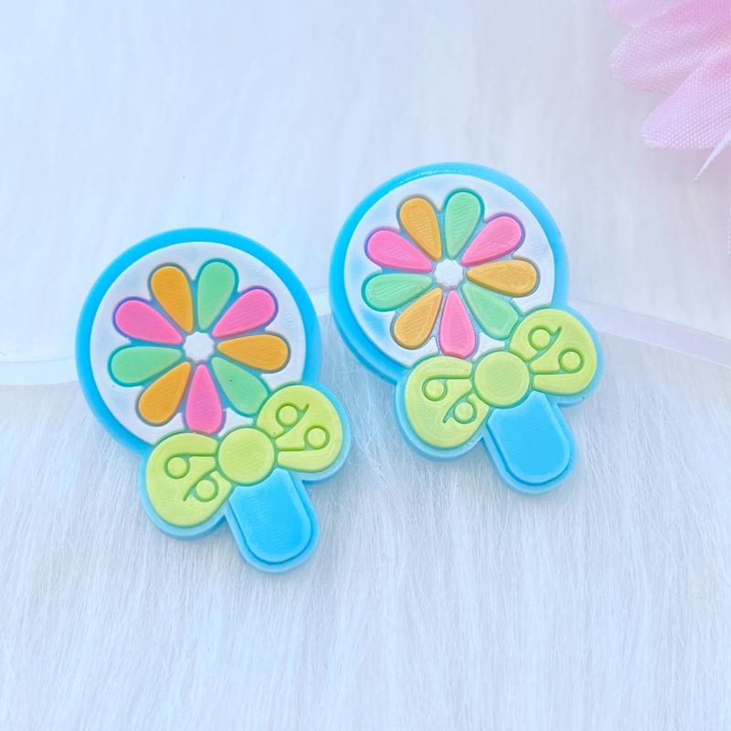 10pcs New Cute Lollipop Series PVC Flexible Glue FlatBack DIY Scrapbook Embellishment Phone Craft Decoration