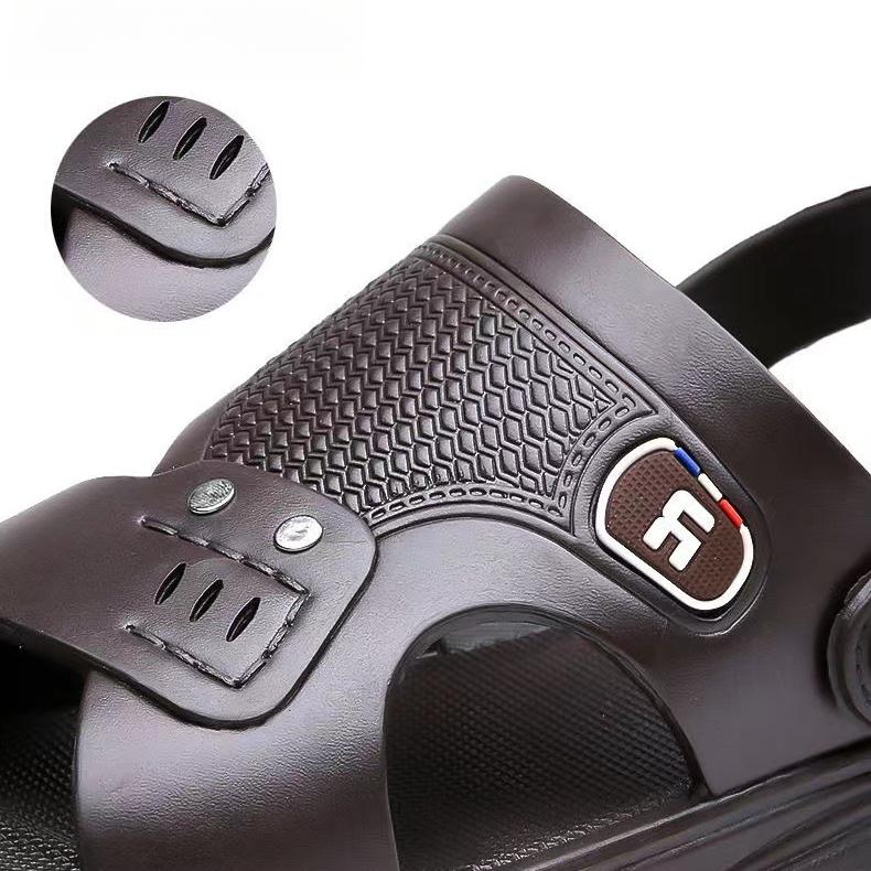 Summer Men's Beach Sandals with Soft Sole Anti Slip Daily Casual Thick Breathable Slippers