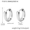 Nivora 18K Gold Plated Polished Smooth Women Hoop Earrings High Quality Stainless Steel Hypoallergenic Earring For Women Jewelry