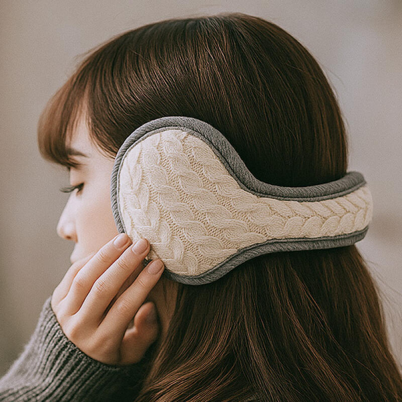 

HICKIES Knitted Twisted Earmuffs Winter Earmuffs EM10 black