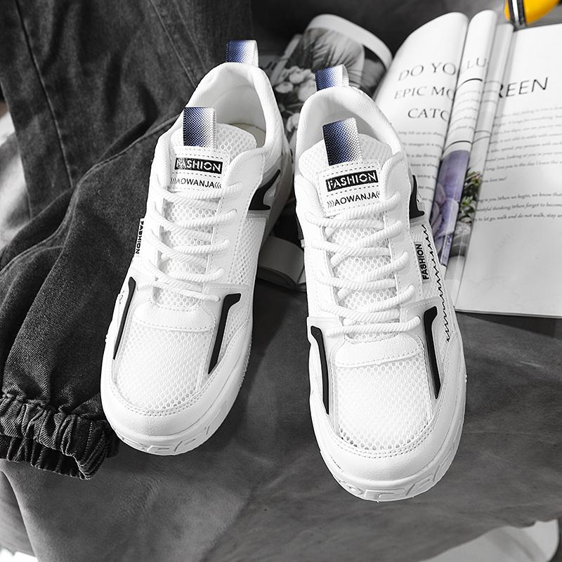 Fashion Vulcanized Sneakers Men Mesh Breathable Canvas Shoes For Men Summer Casual Shoes Sneakers Male British Style Sneakers