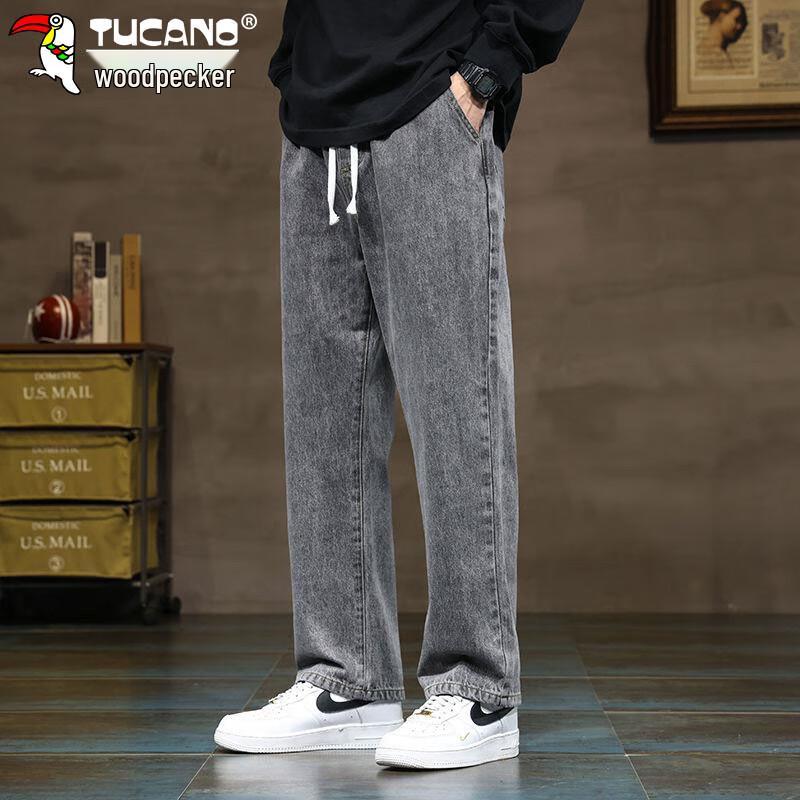 TUCANO Men's Loose Straight Wide-Leg Casual Jeans