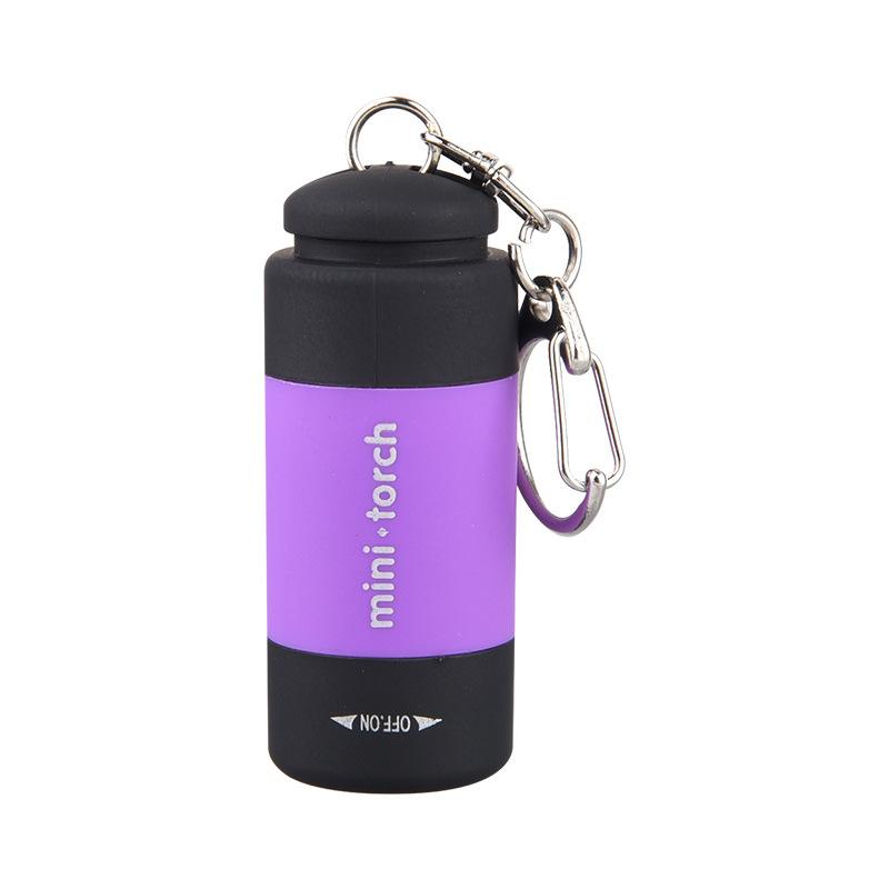 LED Micro Pocket Flashlight Portable USB Rechargeable Keychain Flashlight Waterproof Home Outdoor Hiking Camping Flashlight