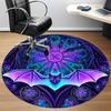 1pc Bat Mandala Office Round Area Rug,  Mat Suitable ForOffice, Under Office Chairs Bedroom Living Room Home Decor, Room Deco