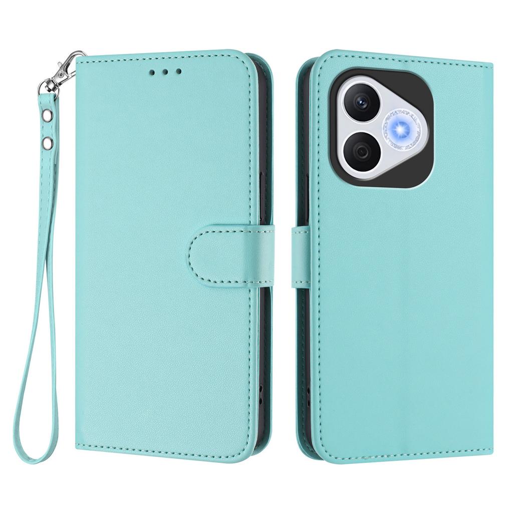 For Honor 400 Lite Leather Case Wallet Stand Phone Cover with Wrist Strap