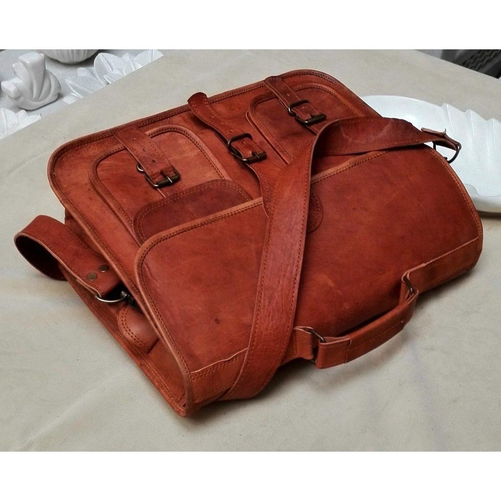 Men's Famous Vintage Leather Satchel Messenger Laptop Briefcase Bag Shoulder