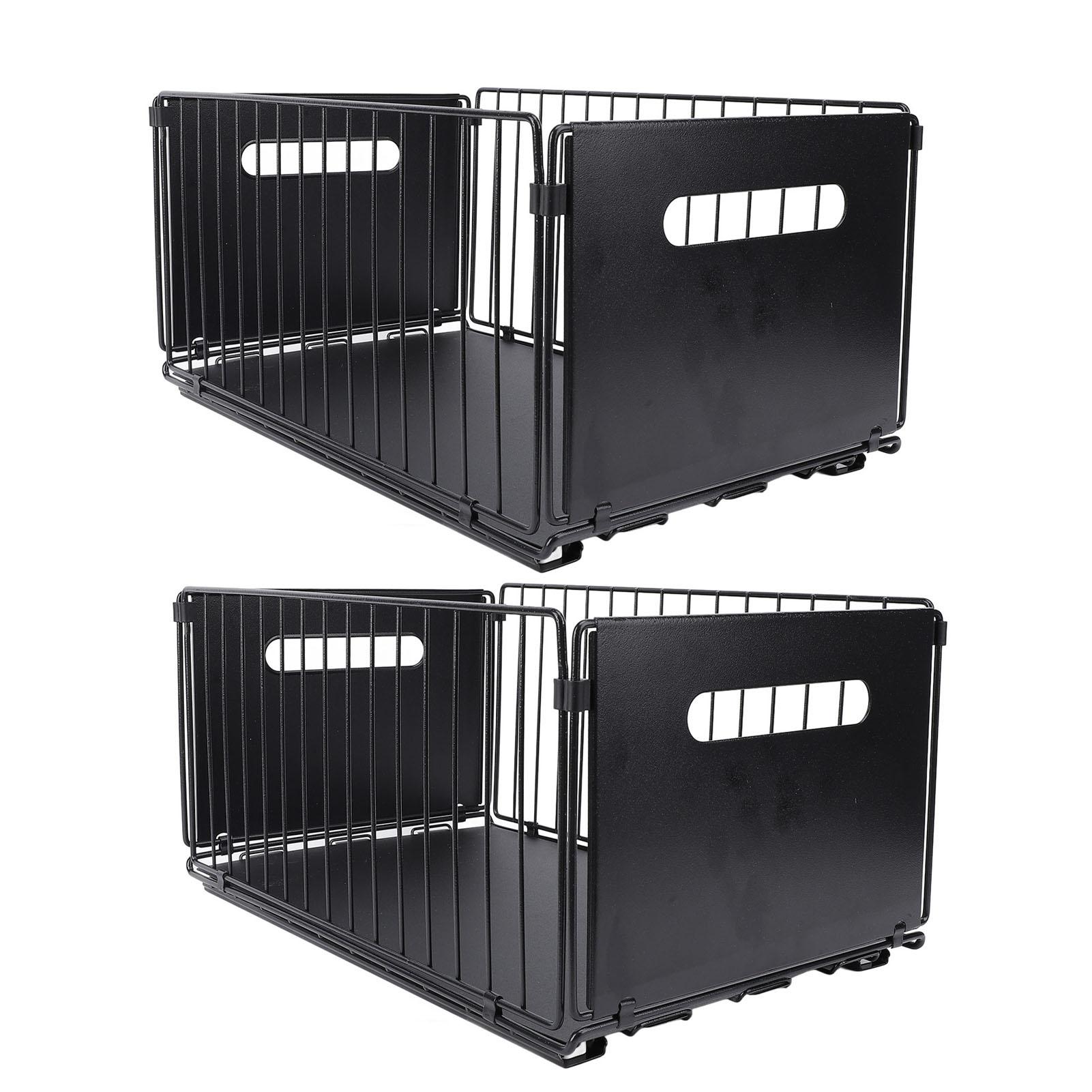 

2PCS Pull Out Cabinet Organizer Metal Flexible Multifunctional Pull Out Spice Rack for Under Sink Kithen Tall