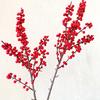Artificial Holly Berries No-Maintenance Long-Lasting Beauty Realistic Texture Red Berries Flexible Shape Faux Berries Home Decor