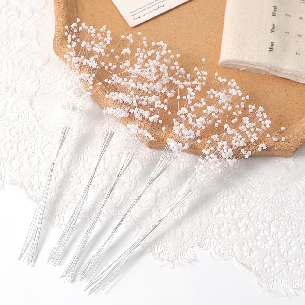 10Pcs/Bundle Bridal Wedding Pearl Bouquet Party Decoration Pearl String Bead Wreath Party Photography Prop Decor DIY Accessories