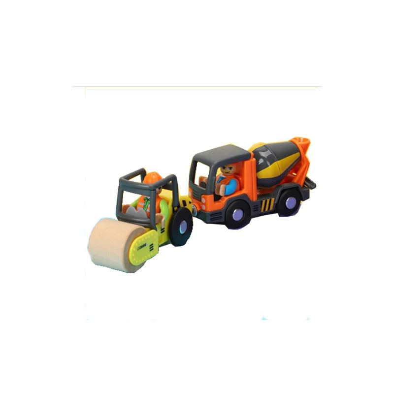 City Electric Locomotive Magnetic Train Diecast Slot Fire Truck Police Cars Fit Brio Wooden Train Railway Track Toys For Kids