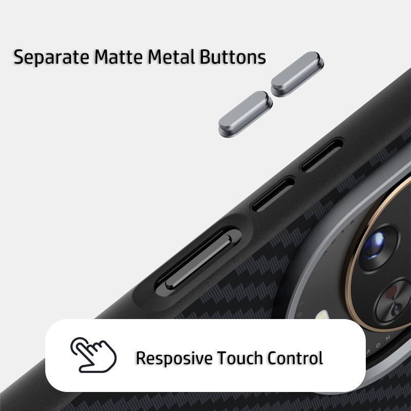 For Huawei Nova 14 Case Slim Shockproof Magsafe Magnetic Wireless Charger Carbon Fiber Case Cover Metal Lens Anti-slip Grip
