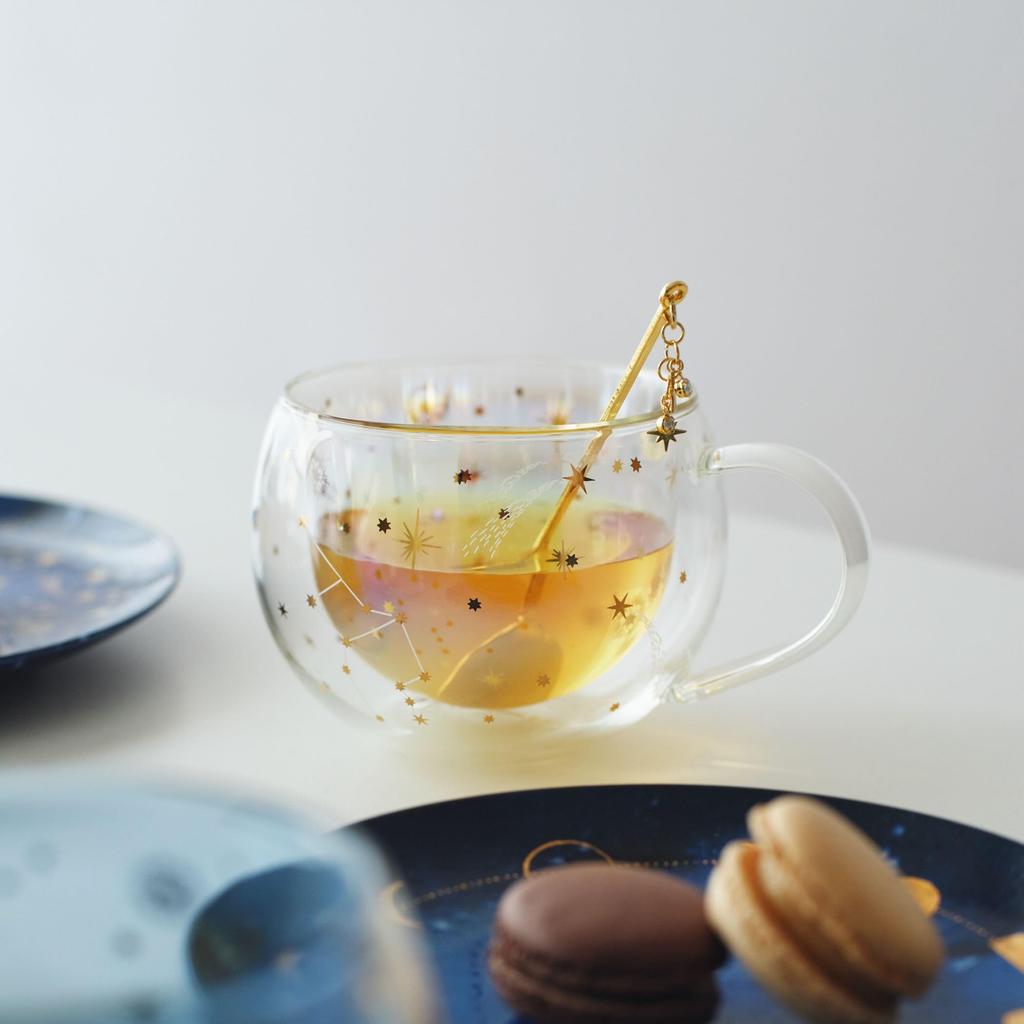 Afternoon Tea Living JN58 Sky Design Heat-Resistant Double-Walled Mug, Clear/Starry