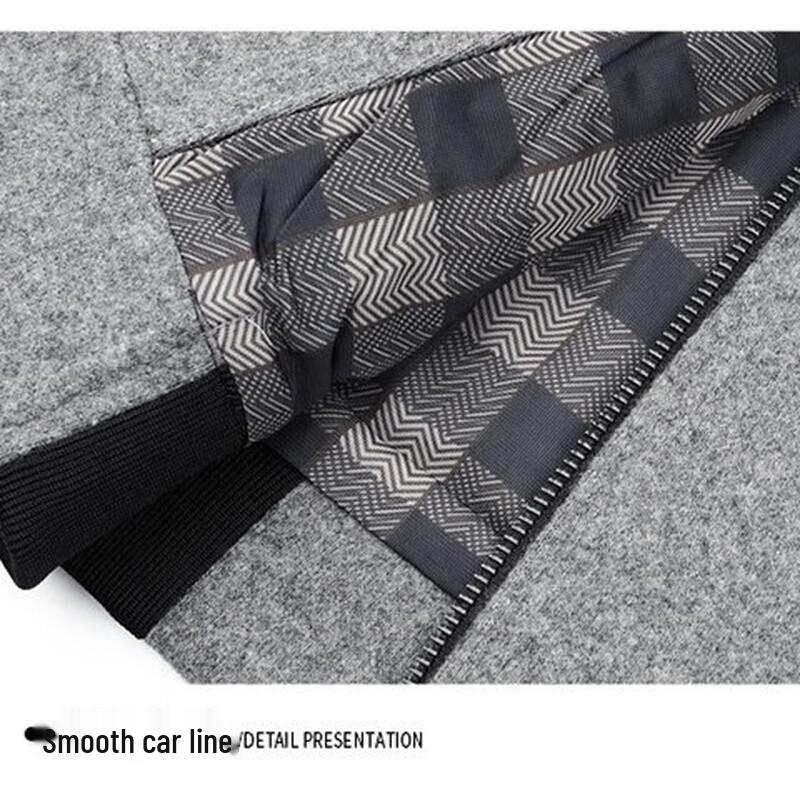 Hengyuanxiang Men's Autumn/Winter Wool Blend Turn-Down Collar Jacket