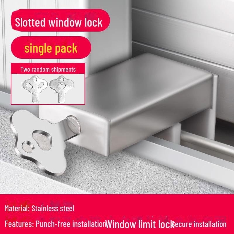 Aluminum Alloy Child Safety Lock for Sliding Windows and Doors