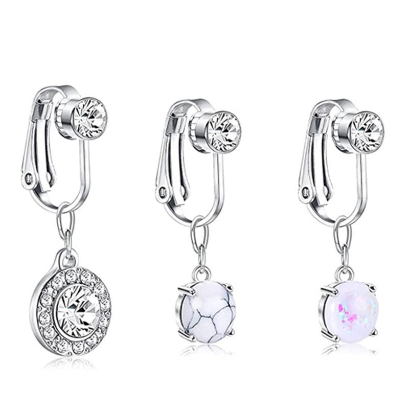 1 Pezzo Anello Finto Ombelico Piercing Finto Ombelico Clip a Corona On Ombelicale Finto Piercing Non Ombelicale Farfalla Cartilagine Gioielli per il Corpo