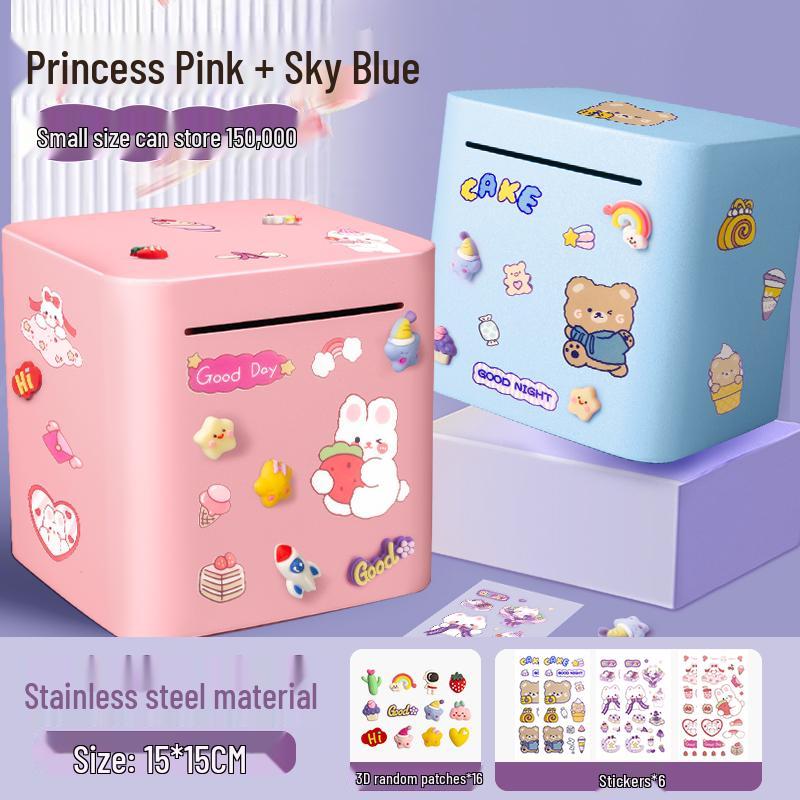 Stainless Steel 2025 Piggy Bank: Secure Savings Jar for Boys and Girls