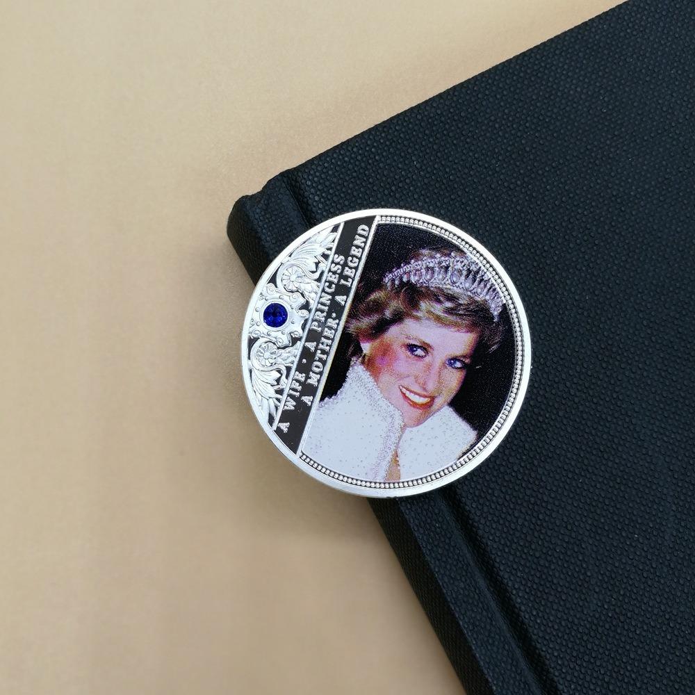 Princess Diana of the Commonwealth, with Diamonds, Commemorative Coins, Medals, Princess Diana Character Coins, Christmas Gift, Stocking Stuffers