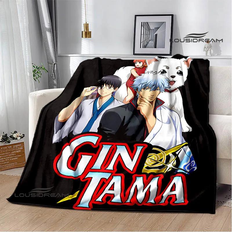 GINTAMA Cartoon Printed Blankets Picnic Blanket Warm Flannel Blankets Home Bed Linings Blankets for Beds Birthday Gift