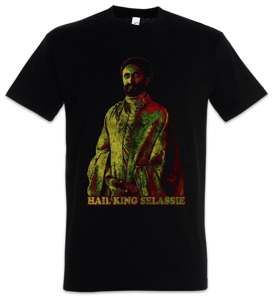 

Haile Selassie Portrait II Men s T-Shirt Lion Judah Zion Music Babylon Reggae M