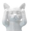 Smart Cat Ornament No See Speak Hear Mini Cat Statue Plastic Animal Sculpture Home Office Desktop Bookshelf Decoration