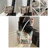 Embroidery Colorful Flower Style Large Capacity Bag For Women With Zipper Closure And Phone Pocket