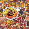 10 30 61Pcs Fire Hero Firefighter Stickers Fireman Decal Laptop Suitcase Motorcycle Car Phone Decoration Sticker Kid Classic Toy