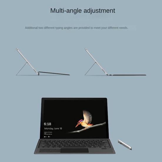 Tablet Keyboard & Protective Case for Microsoft Surface Pro Black Wireless Bluetooth-compatible Keyboard with Colorful Backlight Plastic Tablet