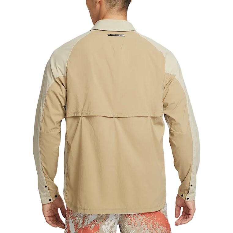 Nike Dri-FIT ADV Trail Fashion Versatile Quick-Dry Running Long Sleeve Jacket Men Jacket Apricot Desert-Khaki Black HJ5080297