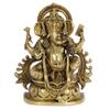 Pure Brass Blessing Ganesh Bhagwan Idol, Ganesha, Ganpati Ji Murti - 9.5 Inch