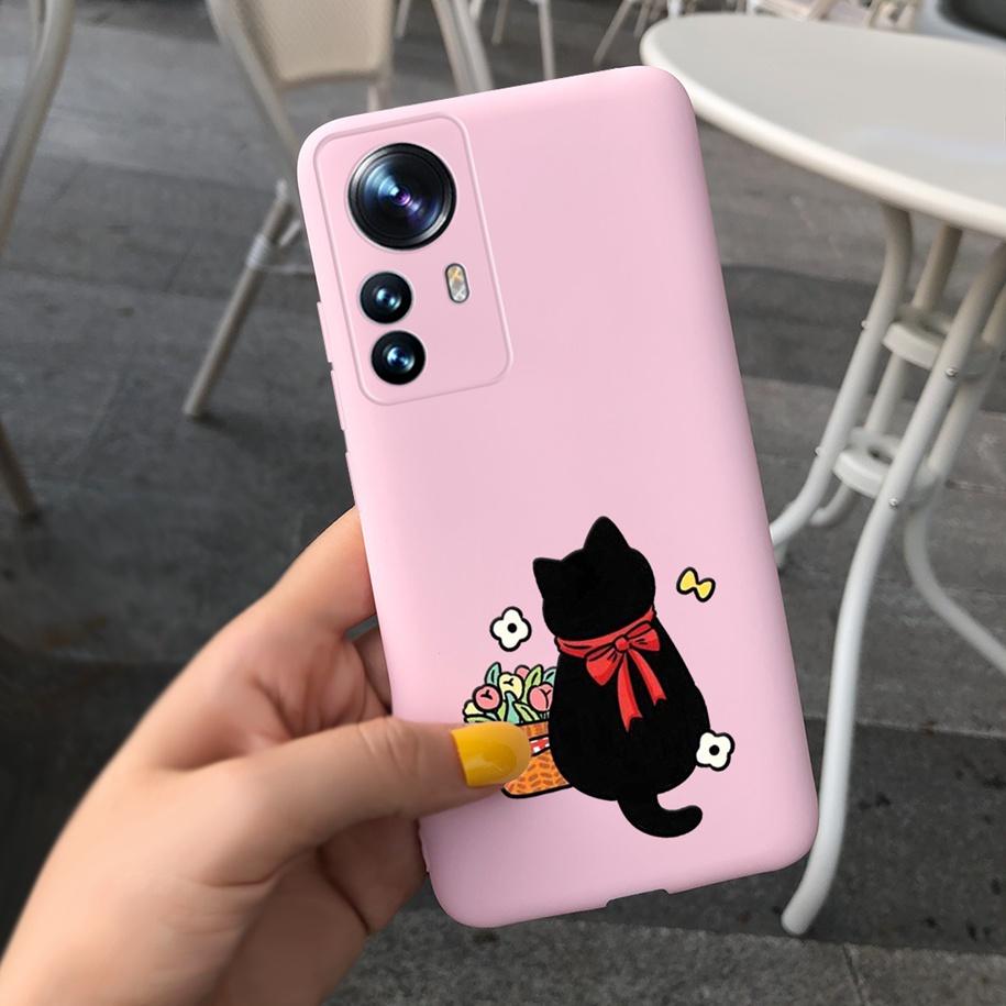 For Xiaomi 12 Pro 5G Case Cute Cartoon Painted Matte Cover For Xiaomi Mi 12 Pro 5G Global Funda on Xiomi 12 Pro Mi12 12X 5G Capa