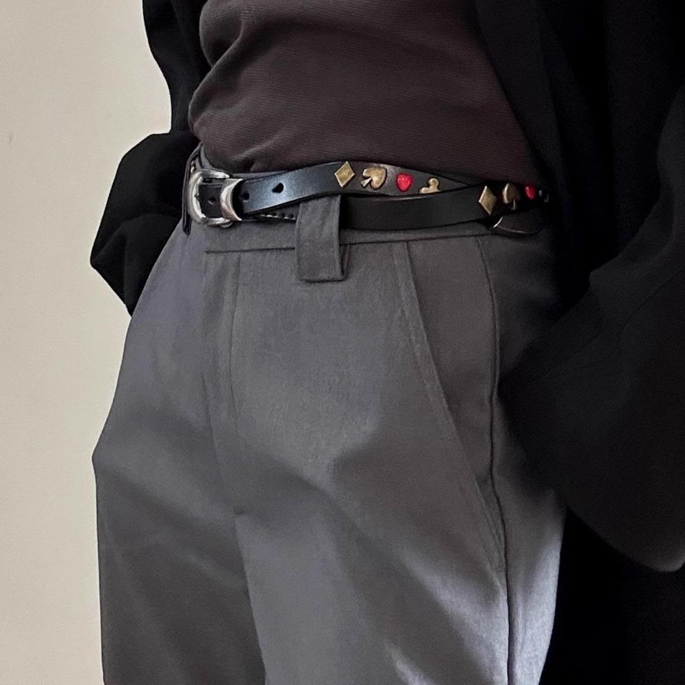 Black Rivet Waistband PU Leather Dress Jeans Belt Fashion Y2K Waist Belt  Spicy Girls
