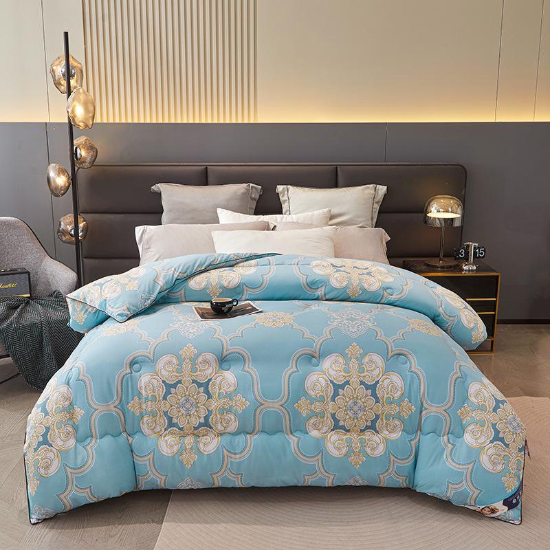 New Cotton Silk Summer & Winter Quilt: Double-Sided, Thick & Warm Quilt with Printed Design - Ideal Gift