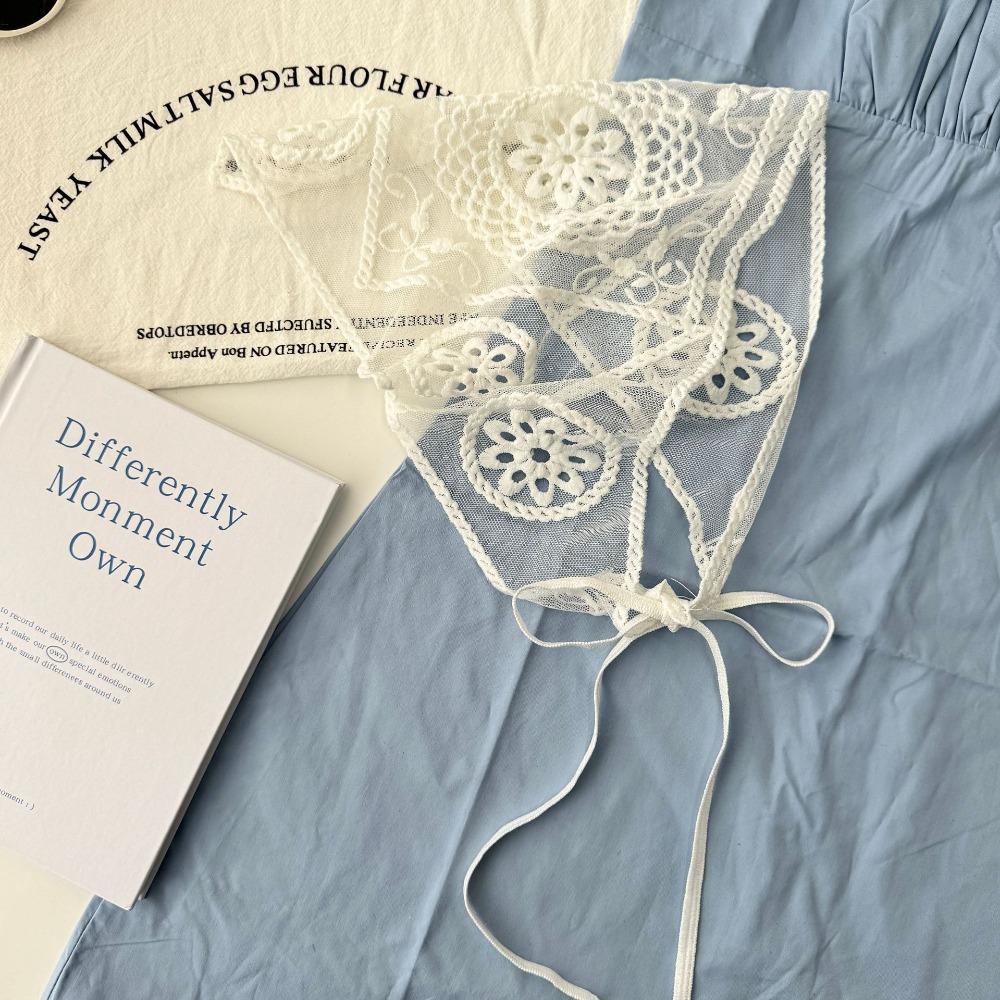 Solid Color Print Hair Bandana Lace Headbands for Women Lightweight Retro Lace Hair Accessories