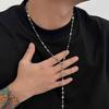 SHIXIN HipHop Y-förmige Ausgeschnittene Liebesherz Kette Halskette für Männer Einfache Lange Anhänger Halskette Pullover Kette Männlicher Hals Schmuck