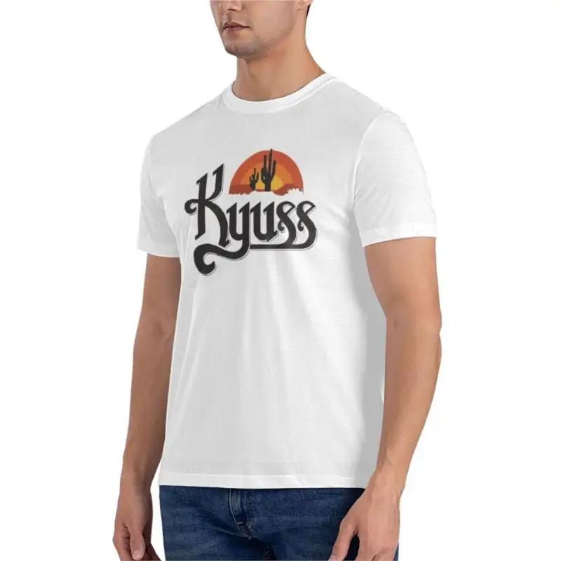 Men T-shirt Kyuss Fitted T-Shirt O-neck Shirt Oversized T Shirts for Men Summer Tops Cotton T Shirts Man