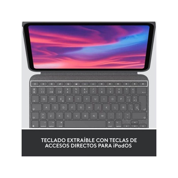 Etui clavier - Logitech - 920-011439 - iPad 10e génération - Qwerty espagnol - Gris