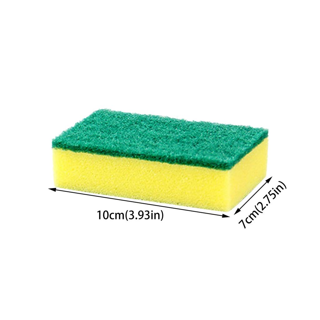 20Pcs Magic Cleaning Sponges Double-Sided Reusable Sponge Wipes Pan Pot Dishwashing Scouring Brush Kitchen Cleaning Tools